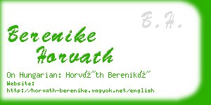 berenike horvath business card